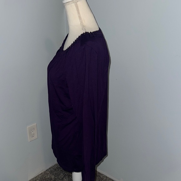 Talbots Purple long sleeve top size large - Picture 2 of 7